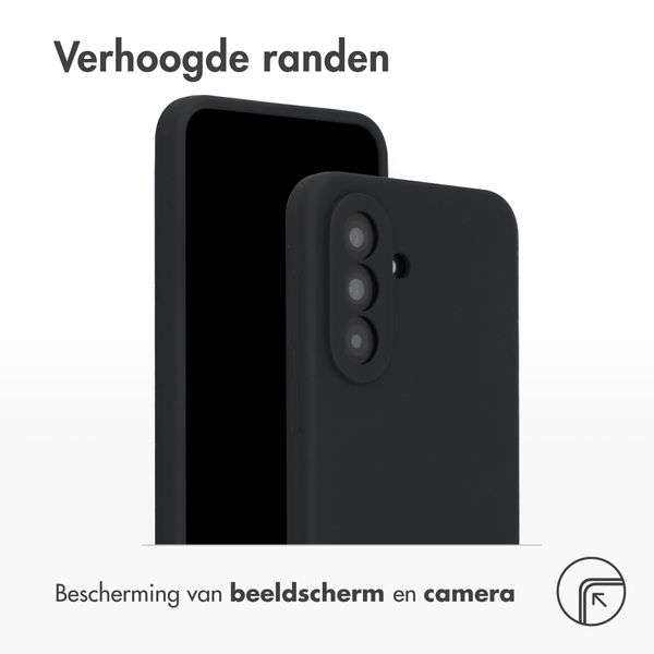 Accezz Liquid Silicone Backcover Samsung Galaxy A57 (5G) - Zwart