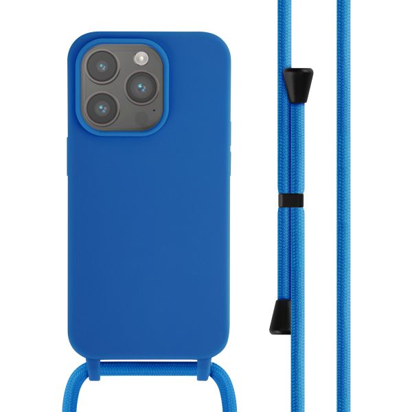 imoshion Siliconen hoesje met koord iPhone 14 Pro - Blauw