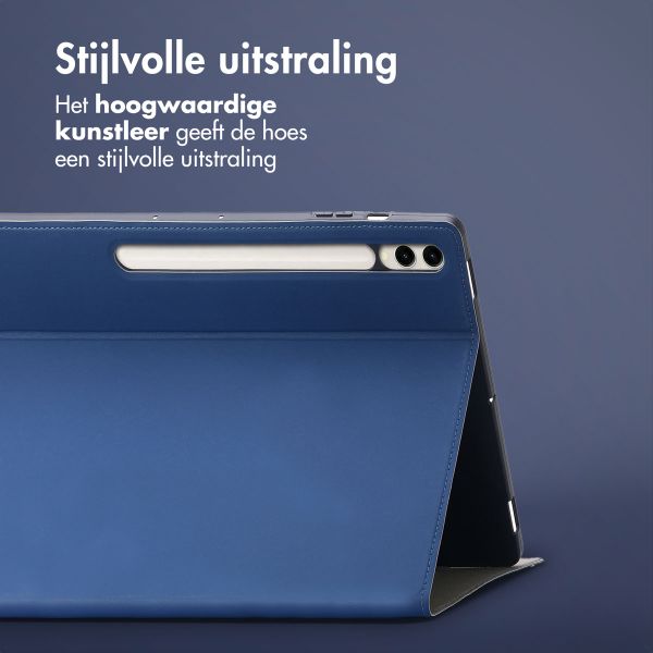 Accezz Classic Tablet Case Samsung Galaxy Tab S10 Plus / Tab S9 FE Plus / Tab S9 Plus - Donkerblauw