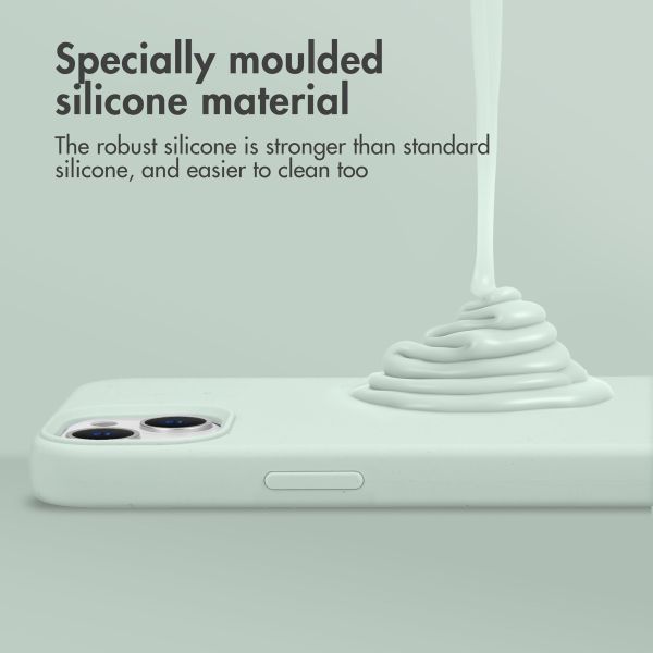 Accezz Liquid Silicone Back Cover Apple iPhone 12 (Pro) - Sky blue