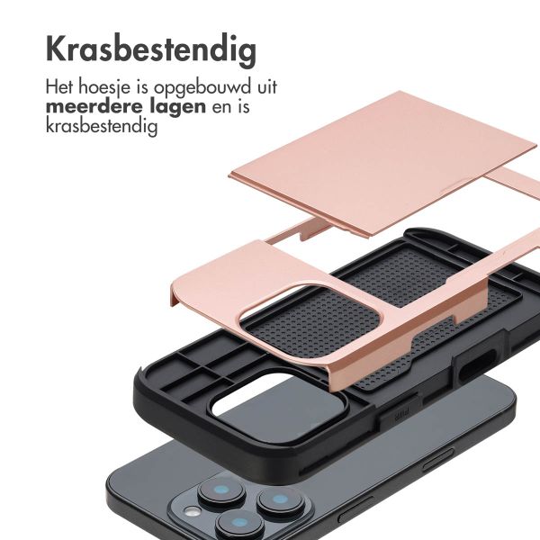 imoshion Backcover met pasjeshouder iPhone 16 Pro - Rosé Goud