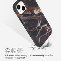 Selencia Aurora Fashion Backcover iPhone 14 Plus - Duurzaam hoesje - 100% gerecycled - Zwart Marmer