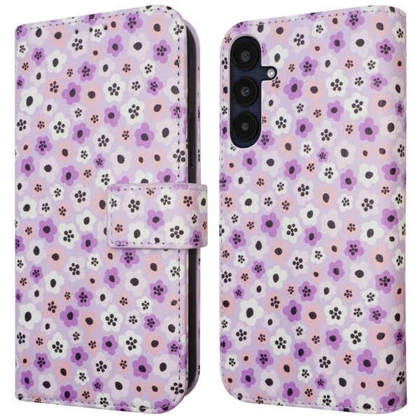 imoshion Design Bookcase Samsung Galaxy A25 (5G) - Purple Flowers