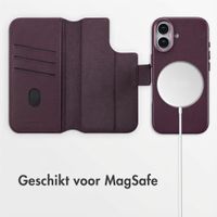 Accezz Leather Bookcase 2-in-1 met MagSafe Apple iPhone 17 - Heath Purple