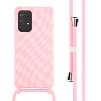 imoshion Siliconen design hoesje met koord Samsung Galaxy A52(s) (5G/4G) - Retro Pink