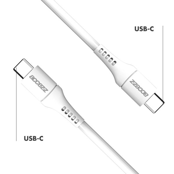 Accezz USB-C to USB-C Cable - 2 Metres - White