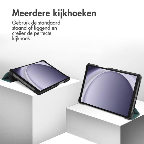 imoshion Trifold Bookcase Samsung Galaxy Tab A11 / A9 8.7 inch - Donkergroen