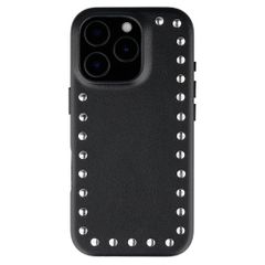 Selencia Studs Backcover met MagSafe Apple iPhone 16 Pro - Velvet Black