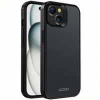 Accezz Rugged Frosted Backcover Apple iPhone 15 - Zwart