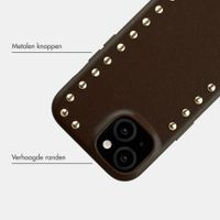 Selencia Studs Backcover met MagSafe Apple iPhone 15 - Cacao Crush