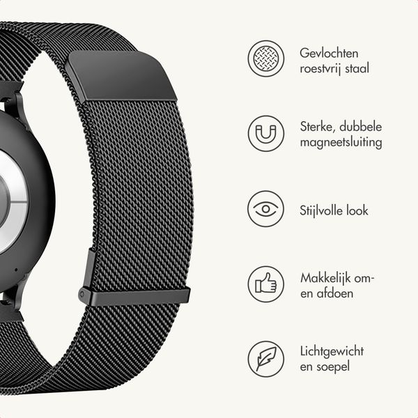 imoshion Milanees magnetisch bandje  - Universeel 18 mm aansluiting - Zwart