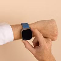 imoshion Nylon bandje Apple Watch Series 1 t/m 11 / SE / Ultra (44/45/46/49 mm) - Marine Blue