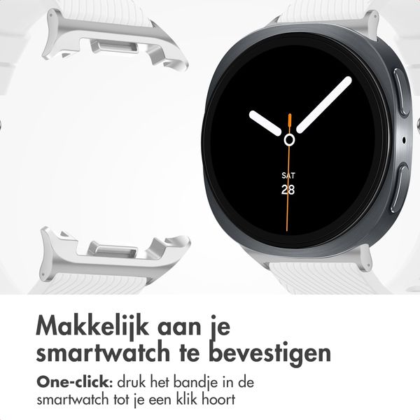 imoshion Flexibel Siliconen bandje Samsung Galaxy Watch 9 (40/44mm) / Watch 8 (40/44mm) / Classic (46mm) - Wit