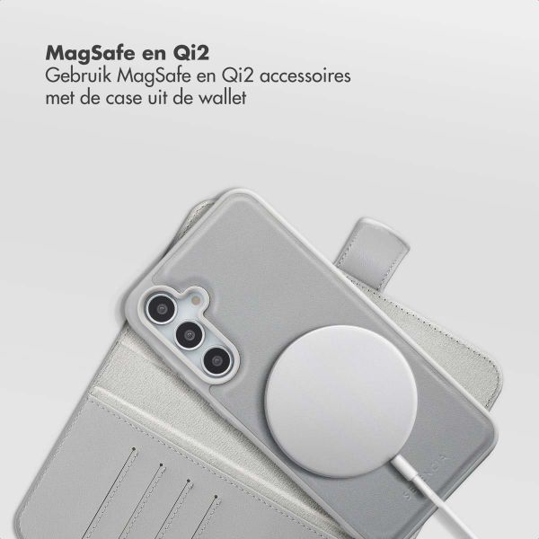 Selencia Olyn Uitneembare Bookcase met MagSafe Samsung Galaxy A35 / A55 - Grijs