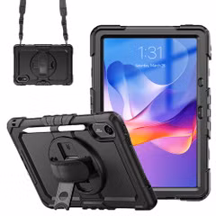 Accezz Rugged Backcover met schouderstrap Xiaomi Redmi Pad 2 - Zwart