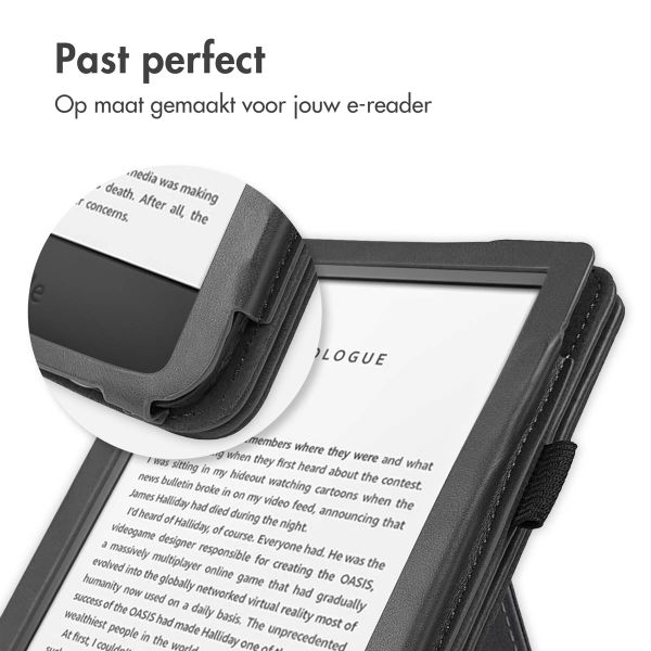 imoshion Stand Bookcase Sleepcover met strap Amazon Kindle (2024) / Amazon Kindle (2022) 11th gen - Zwart