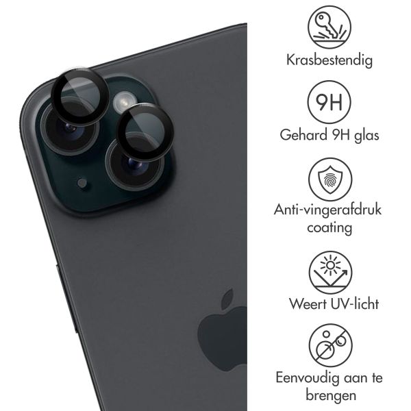 imoshion 2 Pack Camera lens protector Apple iPhone 15 / 15 Plus - Black