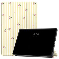 imoshion Design Trifold Bookcase Samsung Galaxy Tab S9 11.0 inch / S10 Lite / S10 FE / S9 FE 10.9 inch - Garden Stripes