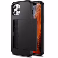 imoshion Backcover met pasjeshouder Apple iPhone 12 (Pro) - Zwart