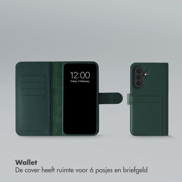 Selencia Olyn Uitneembare Bookcase met MagSafe Samsung Galaxy A57 (5G) - Groen