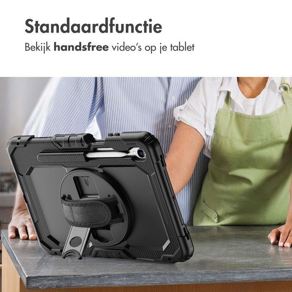 Accezz Rugged Backcover met schouderstrap Samsung Galaxy Tab S11 Ultra - Zwart