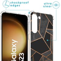 imoshion Design hoesje met koord Samsung Galaxy S23 - Grafisch Koper - Zwart / Goud