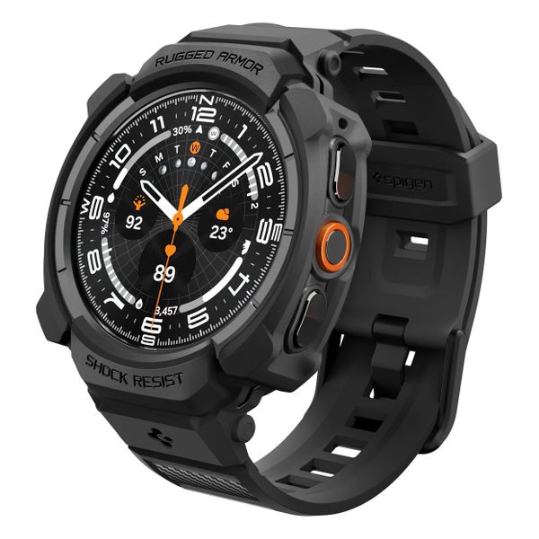 Spigen Rugged Armor™ Pro case Samsung Galaxy Watch Ultra 2 (47 mm) - Matte Black