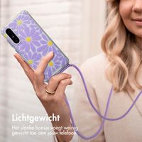 imoshion Design hoesje met koord Samsung Galaxy A26 - Tropical Violet Flowers Connect