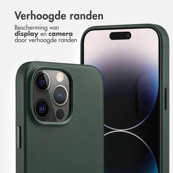 Accezz MagSafe Leather Backcover Apple iPhone 14 Pro Max - Cedar Green