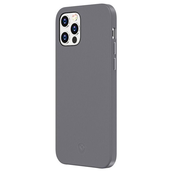 Valenta Luxe Leather Backcover iPhone 12 (Pro) - Grijs