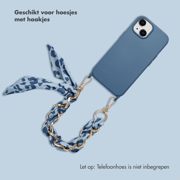 Selencia Luxe Polskoord met Sjaal - Blauw