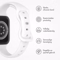 imoshion Slim siliconen bandje Apple Watch Series 1 t/m 11 / SE / Ultra (44/45/46/49 mm) - Wit