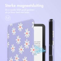 imoshion Design Slim Hard Case Bookcase Amazon Kindle Paperwhite (2024) / Paperwhite Signature Edition (2024) / Colorsoft (2024) / Colorsoft Signature Edition (2024) - Flowers Distance