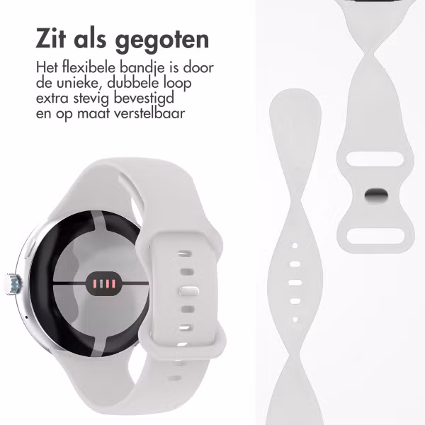 imoshion Siliconen⁺ bandje Google Pixel Watch 3 / 4 (45 mm) - Maat L - Wit