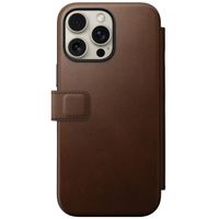 Nomad Modern Leather Folio Bookcase iPhone 16 Pro Max - Brown