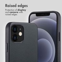 Accezz Leather Back Cover with MagSafe Apple iPhone 12 (Pro) - Onyx Black