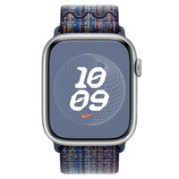 Apple Nike Sport Loop Band Apple Watch Series 1 t/m 10 / SE / Ultra (2) (44/45/46/49 mm) - Game Royal/Orange