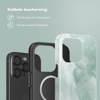 Selencia Vivid Tough Backcover met MagSafe iPhone 15 Pro - Marble Grayed Jade