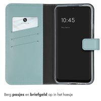 Selencia Echt Leren Bookcase Samsung Galaxy A34 (5G) - Lichtblauw