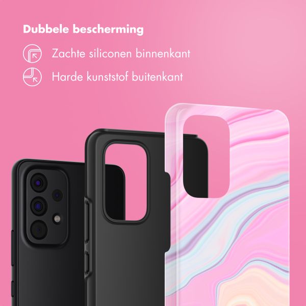 Selencia Vivid Backcover Samsung Galaxy A53 - Pastel Lipstick Marble