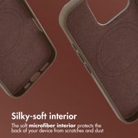 Accezz Leather Back Cover with MagSafe Apple iPhone 16 Pro - Coffee Brown