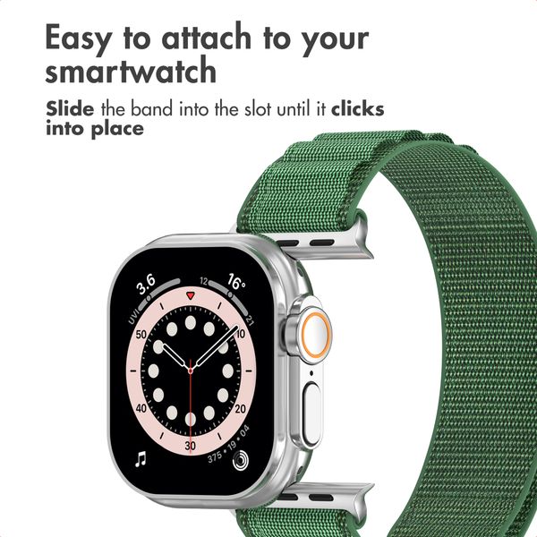 Accezz Nylon Alpine Band Apple Watch | 44/45/46/49 mm - Olive Green
