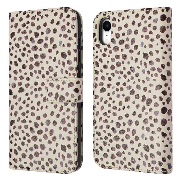 imoshion Design Bookcase iPhone Xr - Black And White Dots