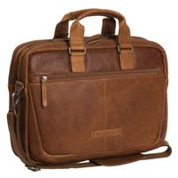 The Chesterfield Brand Seth Laptoptas 15-15.6 inch - Echt leer - Cognac