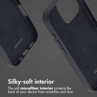 Accezz Leather Back Cover with MagSafe Apple iPhone 16 Pro - Onyx Black