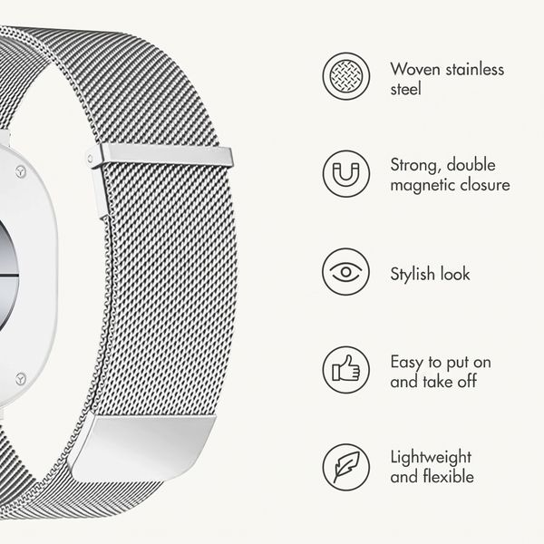 imoshion Milanese Magnetic Band Samsung Galaxy Watch 9 (40/44mm) / Watch 8 (40/44mm) / Classic (46mm) - Silver