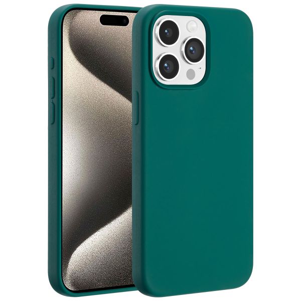 Accezz Liquid Silicone Backcover met MagSafe iPhone 15 Pro Max - Forest Green