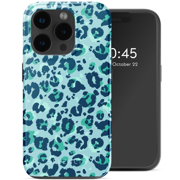 Selencia Vivid Tough Backcover met MagSafe iPhone 15 Pro Max - Wild Spots Light Blue