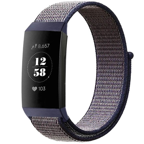 imoshion Nylon bandje Fitbit Charge 3 / 4 - Donkerblauw