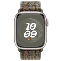 Apple Nike Sport Loop Band Apple Watch Series 1 t/m 9 / SE (38/40/41 mm) | Series 10 (42 mm) - Sequoia/Orange